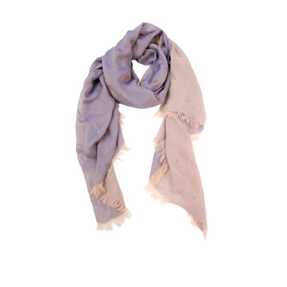 Hermes Womens Silk Two-Toned Monogram Print Classic Scarf Pink